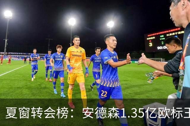 夏窗转会榜：安德森1.35亿欧标王 5000万欧+交易已11笔